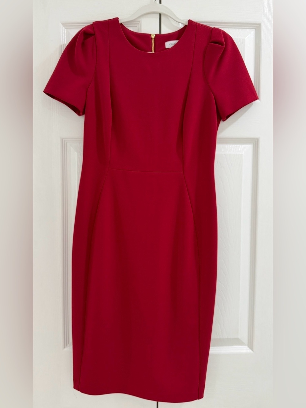 Calvin Klein - Women's Short-Sleeve Red Dress